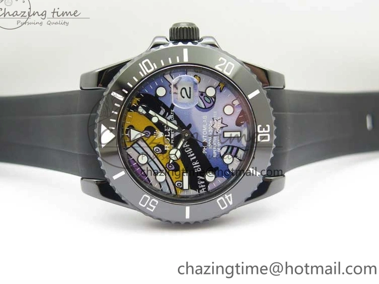 0601 FashionForward Submariner 40mm Black Ceramic 5GF Best Edition Painting Dial on Black Rubber Strap SA 2467